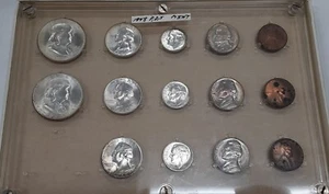 1948 PD&S UNC Set in Supporto Seitz - Brillante Non Circolato 14 Monete Totale - Foto 1 di 2
