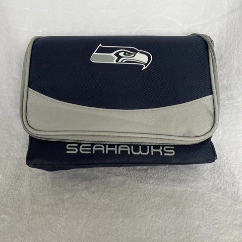 Seattle Seahawks Lunch Box Insulated Cooler Bag Logo Striped 6 pack NEW w/Tag Cover