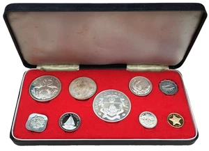 1970 Bahama Islands part silver 9-Coin Proof Set with COA - Picture 1 of 14