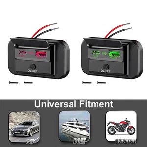 Prise Chargeur Rapide USB C Montable pour Voitures et Véhicules de Loisirs - Photo 1 sur 21