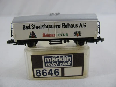 Marklin Z Scale Bad. Staatsvrauaerei Rothaus A.G. Pils Beer Reefer Box Car #8646 - Image 1 of 4