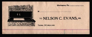 Cabezal de factura vintage Slatington PA Nelson C Evans años 30 fregadero gabinete cocina - Imagen 1 de 2