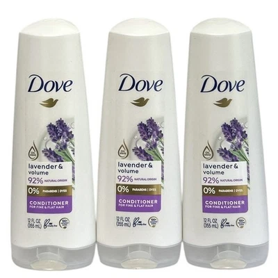 3 Dove Lavender & Volume 12 fl. oz. Conditioners, w Coconut Grapeseed Flat Hair - Image 1 of 4