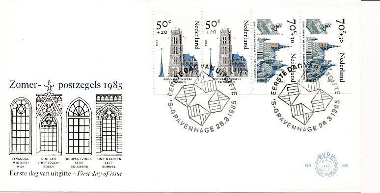 D57211 NVPH 226 Religious Architecture FDC Netherlands - Image 1 of 1