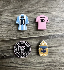 Messi Soccer 4 Pack Miami Argentina CROC CHARM NEW Bundle - Picture 1 of 6