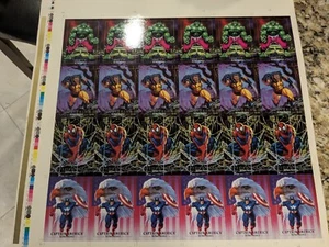 1992 MARVEL MASTERPIECES UNCUT 24CARD PRESS SHEET PROTOTYPE PROMO NO SCRATCHES - Picture 1 of 6