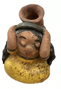 Vintage Red Clay Mexican Gorda Girl OOAK - Bild 1 von 15