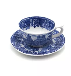 Arabia Finnland Tasse + Untertasse Landschaft blau Maisema Dsgn Reinhard Richter - Bild 1 von 5