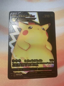 Pikachu VMAX HP310 schwarze Folie Lüfter Kunst KARTE - Bild 1 von 2