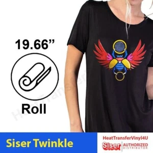 Siser Twinkle Heat Transfer Vinyl Reflective Glitter 20" x 25 Yards Roll - Picture 1 of 17