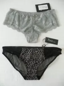 LOT DE 2 CULOTTES/SHORTY FEMME PIEGE LINGERIE TAILLE 40 MODELE ANIMAL ET CLARA - Imagen 1 de 6