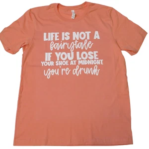 Bella + Canvas Damen T-Shirt L lustiger Spruch Das Leben ist kein Märchen - Bild 1 von 4