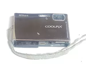 NIKON COOLPIX S51 8.1MP COMPACT DIGITAL CAMERA BROWN FOR PARTS BAD SCREEN C5.13 - Picture 1 of 4
