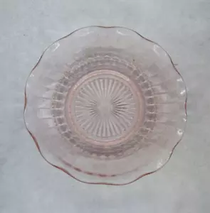 Anchor Hocking A573 Pink Depression Glass Bowl 6.5 inch Scalloped Edge Starburst - Picture 1 of 7