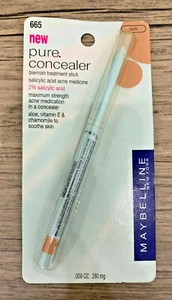 Maybelline Pure Concealer Blemish Treatment Stick 2% Salicylic Acid 665 Dark - Picture 1 of 1
