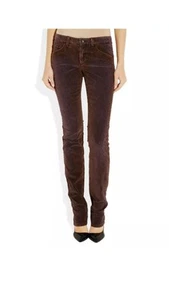 NEW $295 Anthropologie Theyskens' THEORY Palak Skinny Cord Pants Sunset Size 24 - Picture 1 of 5