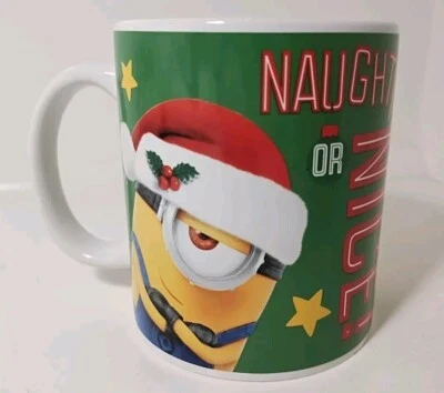 GALERIE MINIONS NAVIDAD DESPRECIABLE ME TRAVIESO BONITA TAZA DE CAFÉ 3,75" DE ALTO Foto 1 de 4