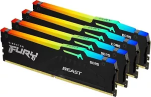 Kingston FURY Beast RGB 128GB (4x32GB) DDR5 RAM 5600MT/s (KF556C40BBAK4-128) - Picture 1 of 1