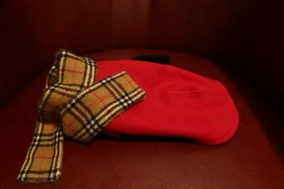 $80 Red dog coat with plaid attached wrap scarf by Zitomer Spot New York sz 10 - Image 1 of 4