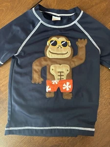 3T Jungen Gymboree Langarm Monkey Rash Guard Badeshirt, Top Zustand - Bild 1 von 5