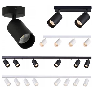 Deckenleuchte Spotleuchte Schwarz Weiß Strahler LED GU10 schwenkbar Wandleuchte - Bild 1 von 24