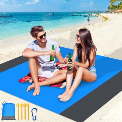 MARKENLOS Picknickdecke XXL 200x210 cm klappbare Rasendecke Stranddecke Reisen Wasserdicht