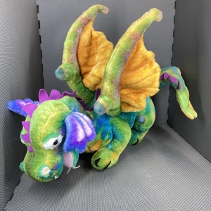 Melissa And Doug Plush Dragon Colorful Wings Jumbo Size 39” Stuffed Animal Toy - Picture 1 of 15