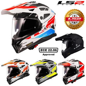 LS2 MX702 PIONEER II DUAL VISOR ADVENTURE OFF ROAD MX ECE22.06 MOTORCYCLE HELMET - Picture 1 of 25