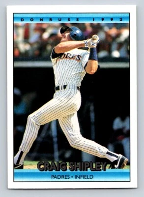 Craig Shipley 1992 Donruss #667 San Diego Padres RC - Image 1 of 2