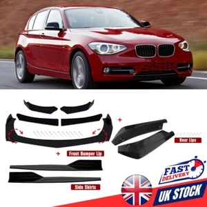 For BMW 1 series E87 E82 Car Side Skirt+Rear Lip+Front Bumper Spoiler Splitter B - Picture 1 of 12