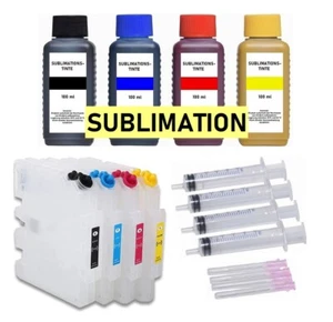 ✅ WIEDERBEFÜLLBARE PATRONEN WIE RICOH GC-41 + 400 ml SUBLIMATIONSTINTE - Afbeelding 1 van 2