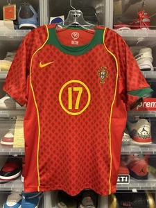 Nike Portugal Vintage 2004 2005 Home Fútbol Soccer Jersey #17 C. Ronaldo Sz L - Picture 1 of 6