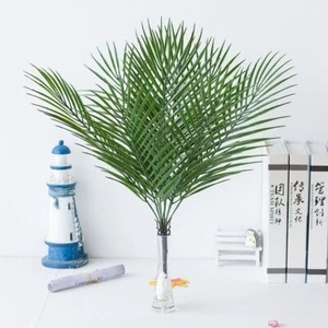 9 cabezas hojas de palma tropicales artificiales árbol plantas falsas decoración dormitorio nuevo - Imagen 1 de 44
