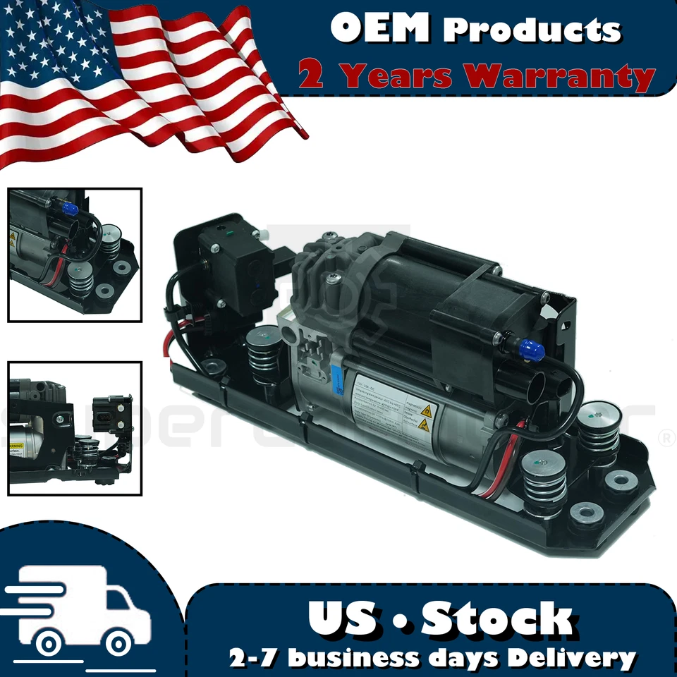 Bomba compressor de suspensão a ar e bloco de válvulas e relé para BMW 535i 550i 740i 750i - Imagem 1 de 4