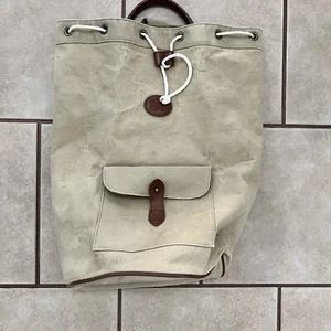 VTG Ralph Lauren Sling Bucket Bag Canvas 16" With Strap and Handle Front Pocket - Picture 1 of 8