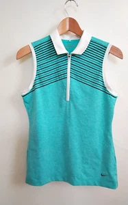 Nike Golf Tour Performance Mujer S Dri Fit Polo Sin Mangas Azul Cian - Imagen 1 de 4