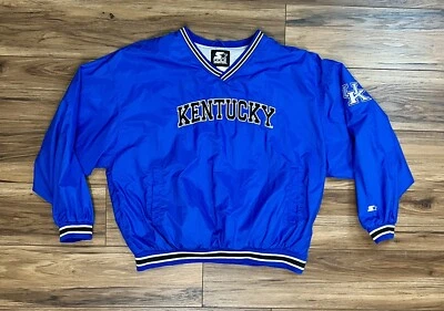 Pullover vintage de la Universidad de Kentucky XL cortavientos bolsillos azul para iniciar Foto 1 de 4