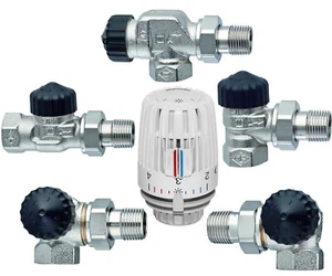 Heimeier Heizkörper Thermostatventil 3/8 1/2 3/4 Eck Winkeleck Durchgang Axial - Bild 1 von 23
