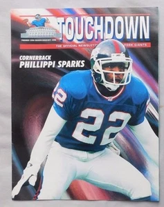 NEW YORK GIANTS TOUCHDOWN NEWSLETTER + 1996 TEAM PHOTO PHIL SIMS SUPER BOWL XXI - Picture 1 of 2