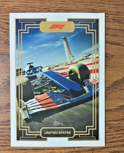 2022 Topps Formula 1 F1 United States Oversized Box Topper - Foto 1 di 2