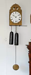2C261-Tolle MONATSLÄUFER französische Comtoise- Zwei 8Kg Gewichte - Bild 1 von 13