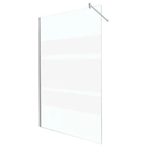 Duschabtrennung Duschwand Duschkabine WALK IN - 100x70-95x203 cm Milchstreifen - Bild 1 von 2