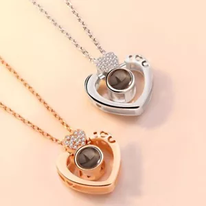 100 Sprachen Ich liebe Dich I LOVE YOU Halskette Damen Geschenk - Bild 1 von 9