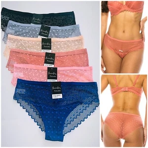 3/6 PACK Women Sexy Lace Briefs G-string Thongs Lingerie Underwear Panties 68820 - Picture 1 of 9