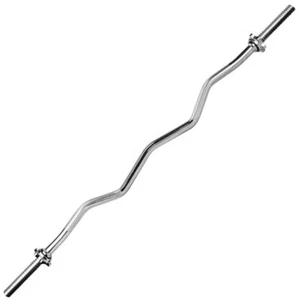 4ft EZ Curl Spinlock Barbell Weightlifting Bar 48" 4 Foot Gym Weight Lifting - Picture 1 of 6