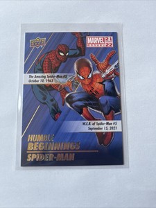 HB-7 SPIDER-MAN 2021-22 2022 Upper Deck Marvel Annual HUMBLE BEGINNINGS