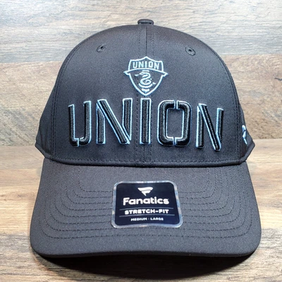 Philadelphia Union Fanatics MLS Fundamental Flexfit Gorra Gorra Mediana/Grande Negra NUEVA Foto 1 de 4