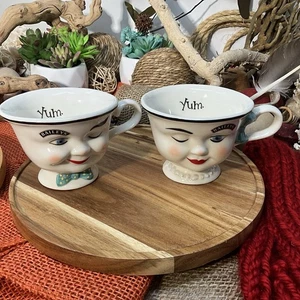Set of 2 1996 Baileys Irish Cream Coffee Cups Mug Mr Mrs Yum Winking Man Woman - Picture 1 of 6