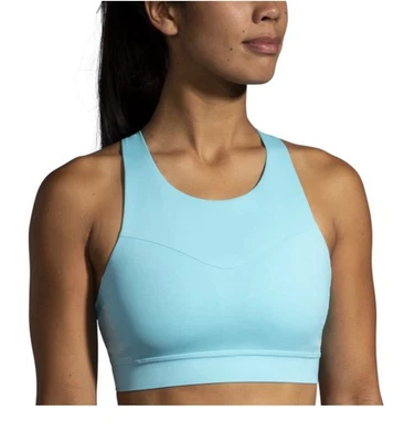 Sujetador deportivo Brooks Drive 3 bolsillos verde azulado vivo 350080475 para mujer talla 36C/D Foto 1 de 4