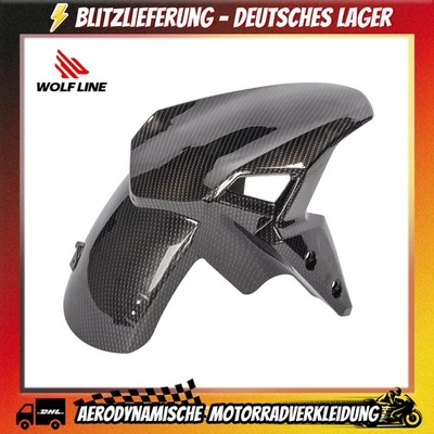 WOLFLINE Kohlefase Kotflügel Spritzschutz Für Kawasaki Z900 2017-2024 2025 Vorne - Bild 1 von 4
